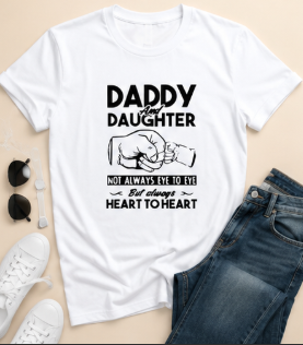 Heart to Heart – Daddy & Daughter Graphic T-Shirt